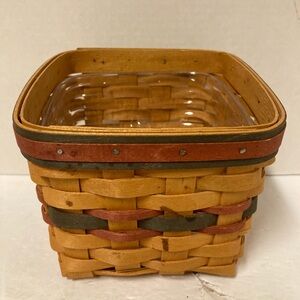 Longaberger Basket 1998 Father's Day Finders Keepers w/ Protector